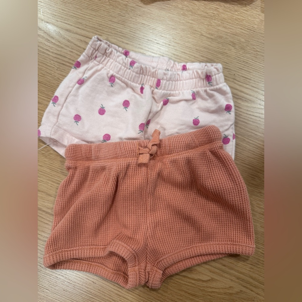Carter's Pink and Orange Kids Shorts Set